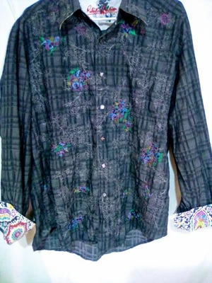 Robert Graham Garden Glory Floral Embroidered Men's Shirt - Size XL - Image 1 of 4