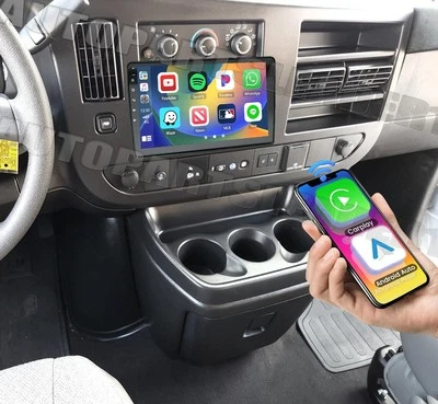 10.1" For 2008-2024 GMC Savana CarPlay Android 13 GPS FM Radio Stereo GPS RDS - Image 1 of 4