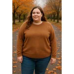 Nordstrom Damen braun Pullover Kaschmir Pulli Gr. XL lässig bequem minimalistisch - Bild 1 von 8