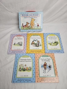 Winnie The Pooh's Storybook Collection 5 Book box set Hardback Case carry handle - Picture 1 of 7