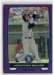 Bowman Chrome #BCP69 2012 Jonathan Galvez Prospects púrpura refr #/199 ☘️137 - Imagen 1 de 2