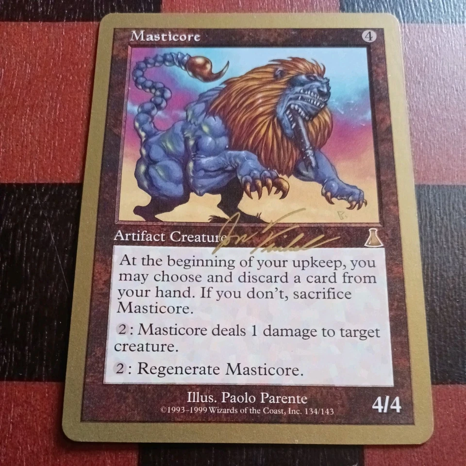 Mtg Masticore LP/NM Urza's Destiny World Championships Gold Border Reserved List - Image 1 of 3