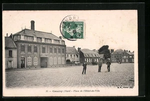 AK Caudry, Place de l ́Hotel-de-Ville - Bild 1 von 2