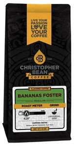 Christopher Bean Café Plátanos Foster Sabor Café 1-12-Oz Bolsa Grano Entero Re - Imagen 1 de 2