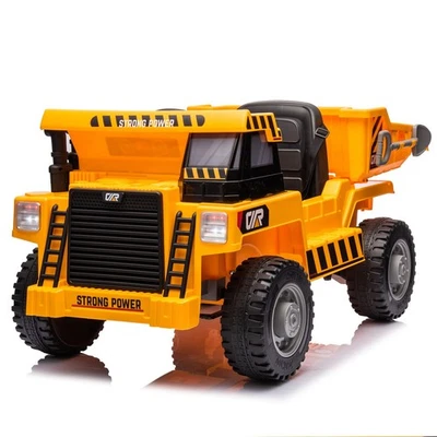 12V Kids Ride-On Dump Truck Car Toys MP3 Music USB with Electric Dump Bed Shovel - Image 1 of 4