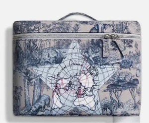 Dior Beaute Around the World Motif Vanity Case w Mirror Blue White ~Loyalty Gift - Picture 1 of 3