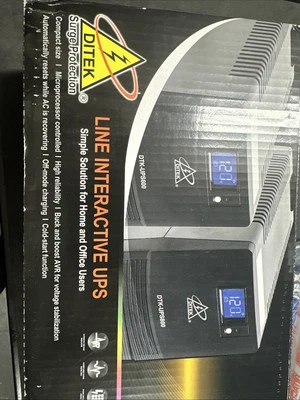 Ditek DTK-UPS600 Line Interactive UPS 600VA/360W NEW - Image 1 of 4