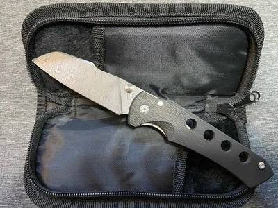 Jason Guthrie Scout 2.0 Knife, Sidecut CF, Grabak Damasteel Blade, Handmade NEW! - Image 1 of 4
