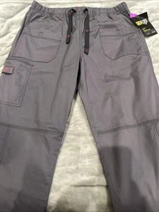 Neu mit Etikett WonderWink Unisex grau Scrub Hose Kordelzug mehrere Taschen. Gr. L Tall. - Bild 1 von 6