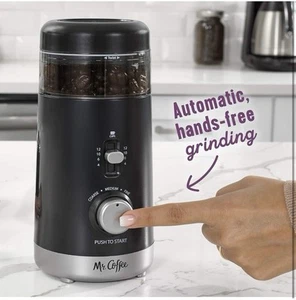 Mr. Coffee 12oz 12 Cups Grinder Adjustable Blade Cord Storage Black 12-Cup - Picture 1 of 8