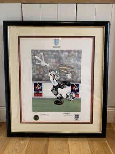 LOONEY TUNES "GOLDEN BOOT BUGS" INGLATERRA 2006 FIRMADO EDICIÓN LIMITADA 66/250 ARTE DE LA COPA DEL MUNDO - Imagen 1 de 14