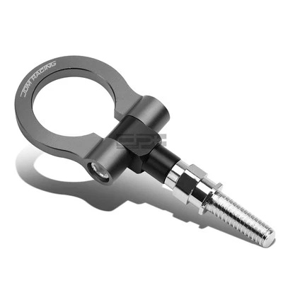 Fit 09-13 Honda Fit 7"M18X2.5 T-6061 Aluminum Gun Metal Front/Rear Tow Hook Ring - Image 1 of 4