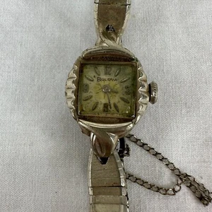 Bulova Damen Vintage Uhr, M6, 10k R.G.P. Lünette, Teile/Reparatur, Edelstahlboden - Bild 1 von 10