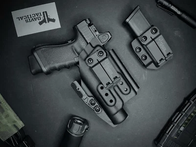 Davis Tactical IWB Light Bearing Kydex Holster For Glock 19/19X/23/32/45 TLR-1 - Image 1 of 4