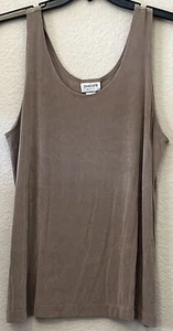 Chico's Travelers Sleeveless Knit Tunic Shirt Brown Tan size 3 - Picture 1 of 7