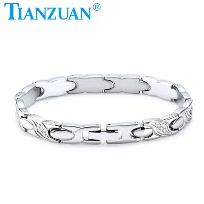 Pulsera Acero Inoxidable con Moissanita Redonda Impermeable Pulsera Joyería Foto 1 de 4