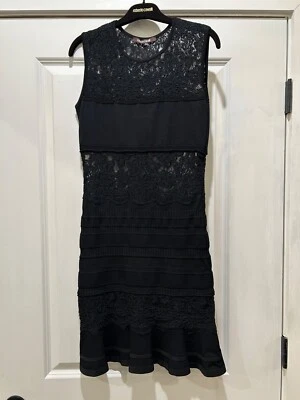 NWOT Roberto Cavalli Dress Size EU 40 US 8 Lil Black Dress Sleeveless Embroidery - Image 1 of 4