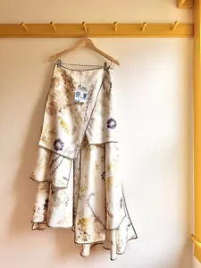 Luna Del Pinal Flower Hemp Skirt natural floral UK10 US M 6 $750 new NWT England - Picture 1 of 7