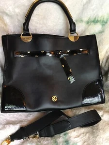 Kate Landry Soho Black Tote Satchel Handbag - Picture 1 of 10