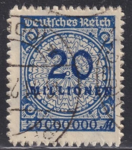 USED GERMANY #302 NUMERAL 20 MILLIONEN CV$300.00 - Picture 1 of 2