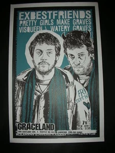 Tyler Stout Poster Ex Bestfriends Pretty Girls Make Graves Silkscreen Print 2002 - Picture 1 of 2