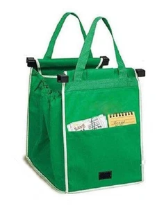 Foldable Reusable Grocery Bag,Toy Tote- Hooks on Shopping Cart - Ships from USA! - Picture 1 of 4