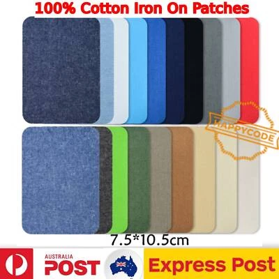 100% Cotton Iron On Mending Patch Repair Mender Crafts  10.5cm * 7.5cm  AU stock - image 1 of 4
