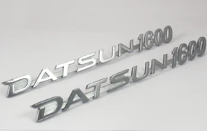 DATSUN 1600 metal Boot & Pillar badges x2 , Badge chrome, New, for 180B SSS 610 - Picture 1 of 4