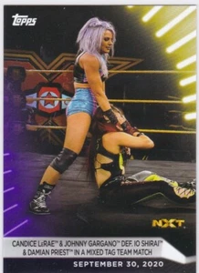 2021 Topps WWE Women's Division #77 Candice LeRae & Johnny def. Io Shira #43/99 - Picture 1 of 1