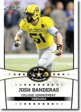25-Count Lot 2013 JOSH BANDERAS Leaf US Army All-American RCs NEBRASKA