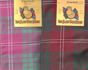 Bufanda Crawford Clan Tartán Lana Escocesa a Cuadros - Imagen 1 de 3