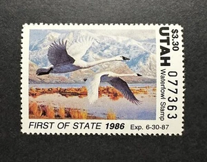 WTDstamps - 1986 UTAH - State Duck Stamp - Mint OG NH - Picture 1 of 2