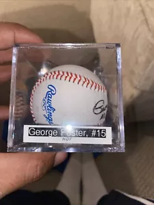 George Foster (Reds) signed "NL MVP 1977" Rawlings MLB baseball guaranteed authe - Picture 1 of 4