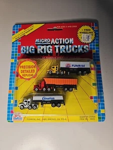 Vintage 1989 Funrise Micro Action Big Rig Trucks Carnation NOS NIP - Picture 1 of 4