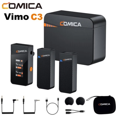 Comica VIMO C3 2.4G Wireless Lavalier Microphone System Video Recording TX+TX+RX - Image 1 of 4