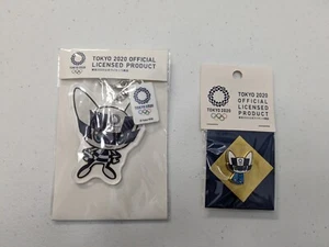 NEW UNOPENED Tokyo 2020 Olympics Miraitowa Mascot Keychain/Pin Set - Picture 1 of 5