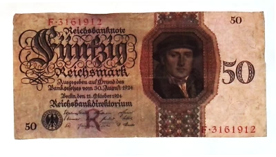 1924 Germany 50 Reichsmark Banknote - Image 1 of 2