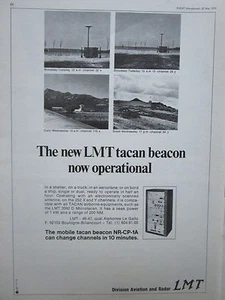 5/1975 PUB LMT TACAN BEACON NR-CP-1A BREST CALVI BROUESSY AIRPORTS AD - Imagen 1 de 1