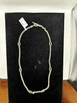 Scott Kay 18K Gold Sterling Silver Textured Link 52 grams 22" Long $1,100 Retail - Image 1 of 4
