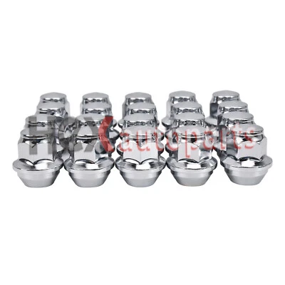 Tuercas de rueda cromadas 20 piezas 12x1,5 19 mm para Ford Fusion Focus Escape EcoSport Foto 1 de 4