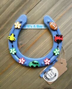 Handcrafted Ready to Hang Lucky Horseshoe, Nursery Décor 