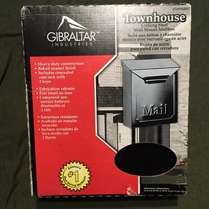 GIBRALTAR TOWNHOUSE BLACK MAILBOX 2006 MADE IN USA #THBK0000 New in Box USPS - Picture 1 of 3