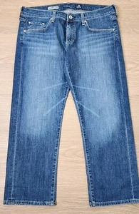 AG Adriano Goldschmied Jeans Womens 31 Tomboy Crop Relaxed Straight Blue 36x26 - Picture 1 of 14