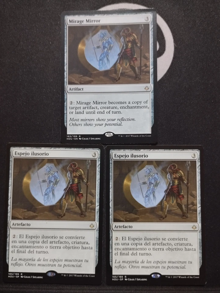 MTG 3x ESPEJO ILUSORIO / MIRAGE MIRROR - HOU - 2xSPANISH 1xENGLISH - Imagen 1 de 1