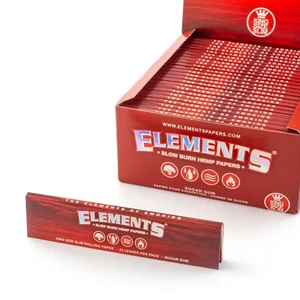Papeles de liar Elements RED tamaño king ultra delgados pieles de papel de arroz 110 mm - Imagen 1 de 6