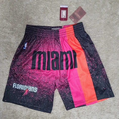 Miami Heat Floridians Mitchell & Ness NBA Swingman Mens Shorts Gradient $85 XXL Cover
