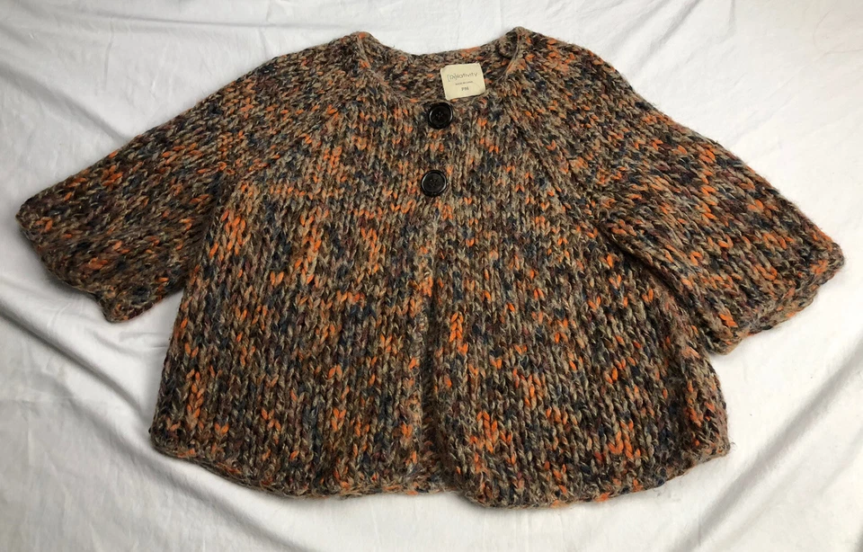 Cárdigan Suéter Relatividad Pequeño Crop Mujer Tejido Botón Talla Mediana Multicolor Foto 1 de 4