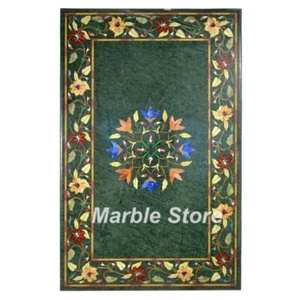 36" x 24" Marble Table Top Semi Precious Stone Inlay Pietra Dura Home Decor - Picture 1 of 1