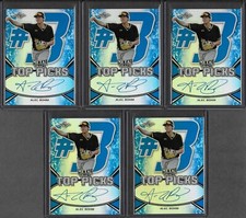 2018 Foglia Metallo Schizzi Alec Bohm Top Picks Blu Prismatic Auto RC X/35