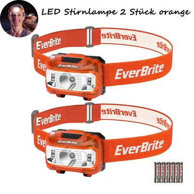 EverBrite LED Stirnlampe 2 Stück,Kinder Kopflampe mit 5 Lichtmodi für Camping